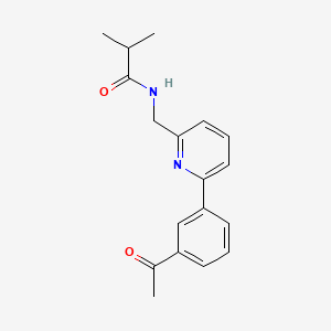 molecular formula C18H20N2O2 B14194064 N-{[6-(3-Acetylphenyl)pyridin-2-yl]methyl}-2-methylpropanamide CAS No. 833456-11-4