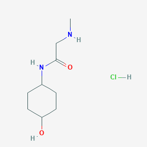 molecular formula C9H19ClN2O2 B1419408 N-(4-hydroxycyclohexyl)-2-(methylamino)acetamide hydrochloride CAS No. 1181868-37-0