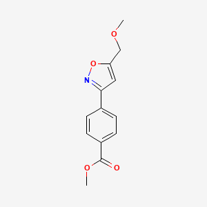 molecular formula C13H13NO4 B14194088 Methyl 4-[5-(methoxymethyl)-1,2-oxazol-3-yl]benzoate CAS No. 835594-26-8