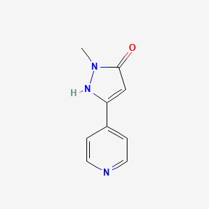 molecular formula C9H9N3O B1419413 1-甲基-3-(吡啶-4-基)-1H-吡唑-5-醇 CAS No. 944545-94-2