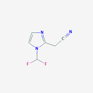 molecular formula C6H5F2N3 B1419423 2-[1-(difluoromethyl)-1H-imidazol-2-yl]acetonitrile CAS No. 1193390-38-3