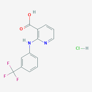 molecular formula C13H10ClF3N2O2 B1419424 2-{[3-(Trifluoromethyl)phenyl]amino}pyridine-3-carboxylic acid hydrochloride CAS No. 1210300-43-8
