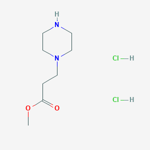 molecular formula C8H18Cl2N2O2 B1419425 Methyl 3-(piperazin-1-yl)propanoate dihydrochloride CAS No. 82972-28-9