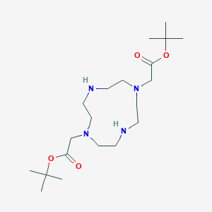molecular formula C20H40N4O4 B141943 1,7-Bis(tert-butoxycarbonylmethyl)-1,4,7,10-tetraazacyclododecane CAS No. 162148-48-3
