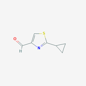 molecular formula C7H7NOS B1419442 2-环丙基噻唑-4-甲醛 CAS No. 1178283-83-4