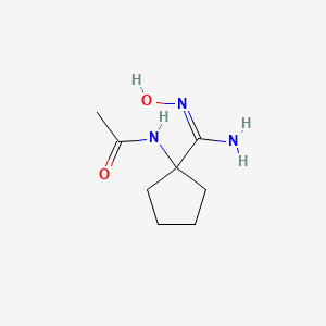 molecular formula C8H15N3O2 B1419443 N-[1-(N'-hydroxycarbamimidoyl)cyclopentyl]acetamide CAS No. 1193390-67-8