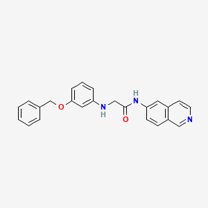 molecular formula C24H21N3O2 B14194442 Acetamide, N-6-isoquinolinyl-2-[[3-(phenylmethoxy)phenyl]amino]- CAS No. 920513-51-5