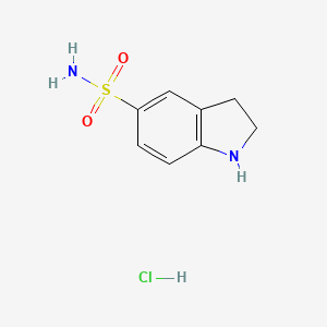 molecular formula C8H11ClN2O2S B1419445 2,3-二氢-1H-吲哚-5-磺酰胺盐酸盐 CAS No. 1193388-78-1