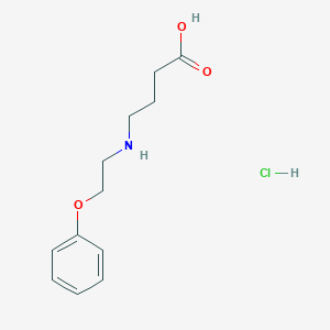 molecular formula C12H18ClNO3 B1419452 4-[(2-苯氧基乙基)氨基]丁酸盐酸盐 CAS No. 1193390-32-7