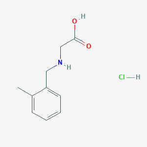 molecular formula C10H14ClNO2 B1419454 2-{[(2-Methylphenyl)methyl]amino}acetic acid hydrochloride CAS No. 79823-92-0