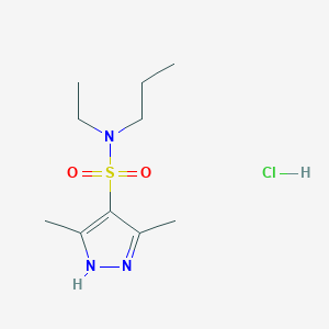 molecular formula C10H20ClN3O2S B1419456 N-ethyl-3,5-dimethyl-N-propyl-1H-pyrazole-4-sulfonamide hydrochloride CAS No. 1239733-59-5