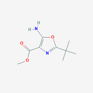 molecular formula C9H14N2O3 B1419464 Methyl 5-amino-2-tert-butyl-1,3-oxazole-4-carboxylate CAS No. 785805-35-8