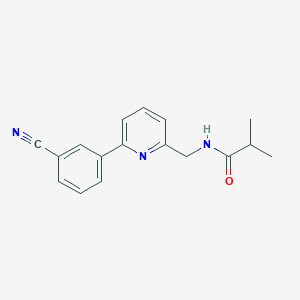 molecular formula C17H17N3O B14194661 N-{[6-(3-Cyanophenyl)pyridin-2-yl]methyl}-2-methylpropanamide CAS No. 833455-89-3