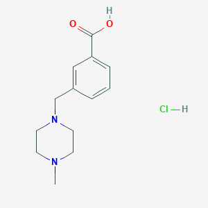 molecular formula C13H19ClN2O2 B1419472 3-(4-Methyl-piperazin-1-ylmethyl)-benzoic acid hydrochloride CAS No. 934020-51-6