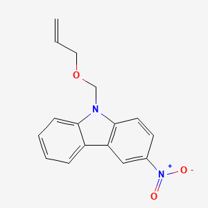 molecular formula C16H14N2O3 B14194745 9H-Carbazole, 3-nitro-9-[(2-propenyloxy)methyl]- CAS No. 832691-10-8