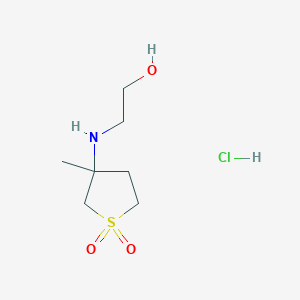 molecular formula C7H16ClNO3S B1419479 2-[(3-Methyl-1,1-dioxidotetrahydro-3-thienyl)amino]ethanol hydrochloride CAS No. 329325-19-1