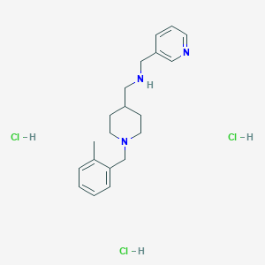 molecular formula C20H30Cl3N3 B1419483 {[1-(2-Methylbenzyl)piperidin-4-YL]methyl}-(pyridin-3-ylmethyl)amine trihydrochloride CAS No. 1185303-72-3