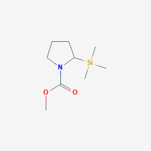 molecular formula C9H19NO2Si B14194879 Methyl 2-(trimethylsilyl)pyrrolidine-1-carboxylate CAS No. 855595-94-7