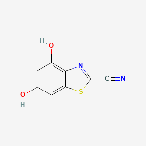 molecular formula C8H4N2O2S B1419493 4,6-Dihydroxybenzo[d]thiazole-2-carbonitrile CAS No. 7267-41-6