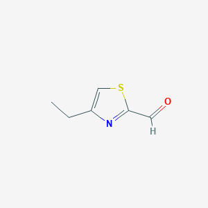 molecular formula C6H7NOS B1419497 4-Ethylthiazole-2-carbaldehyde CAS No. 211943-05-4