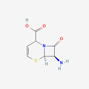 molecular formula C7H8N2O3S B1419498 (6R,7R)-7-Amino-8-oxo-5-thia-1-azabicyclo[4.2.0]oct-3-ene-2-carboxylic acid CAS No. 90712-49-5