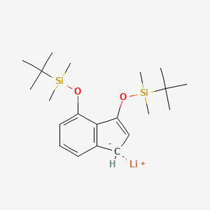 molecular formula C21H35LiO2Si2 B14194988 lithium;tert-butyl-[[3-[tert-butyl(dimethyl)silyl]oxy-1H-inden-1-id-4-yl]oxy]-dimethylsilane CAS No. 917617-40-4