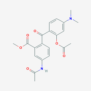4'-Acetamido-2-acetoxy-4-dimethylamino-2'-methoxycarbonyl-benzophenone