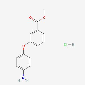 molecular formula C14H14ClNO3 B1419502 Methyl 3-(4-aminophenoxy)benzoate hydrochloride CAS No. 790262-20-3