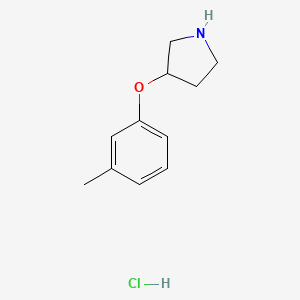 molecular formula C11H16ClNO B1419503 3-(3-Methylphenoxy)pyrrolidine hydrochloride CAS No. 1185051-04-0