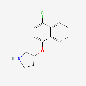 molecular formula C14H14ClNO B1419504 3-[(4-氯-1-萘基)氧基]吡咯烷 CAS No. 946727-01-1