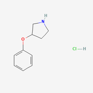 molecular formula C10H14ClNO B1419505 3-Phenoxypyrrolidine hydrochloride CAS No. 21767-15-7