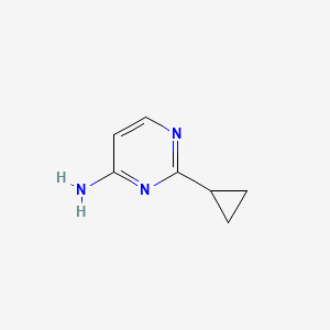 molecular formula C7H9N3 B1419514 2-Cyclopropylpyrimidin-4-amine CAS No. 265324-26-3