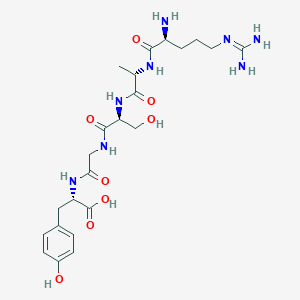 molecular formula C23H36N8O8 B14195157 N~5~-(Diaminomethylidene)-L-ornithyl-L-alanyl-L-serylglycyl-L-tyrosine CAS No. 911427-98-0