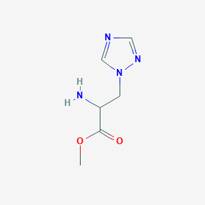 molecular formula C6H10N4O2 B1419517 methyl 2-amino-3-(1H-1,2,4-triazol-1-yl)propanoate CAS No. 314255-20-4