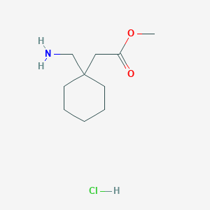 molecular formula C10H20ClNO2 B1419525 Methyl 2-[1-(aminomethyl)cyclohexyl]acetate hydrochloride CAS No. 63562-01-6