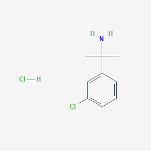 molecular formula C9H13Cl2N B1419526 2-(3-Chlorophenyl)propan-2-amine hydrochloride CAS No. 1216523-22-6