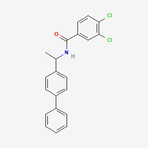 molecular formula C21H17Cl2NO B14195338 N-[1-(Biphenyl-4-yl)ethyl]-3,4-dichlorobenzamide CAS No. 906509-55-5