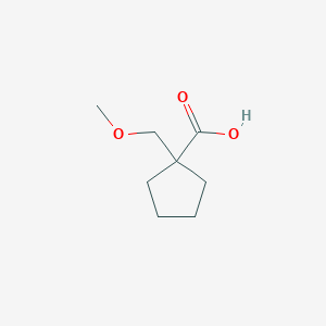 molecular formula C8H14O3 B1419535 1-(Methoxymethyl)cyclopentane-1-carboxylic acid CAS No. 220876-16-4