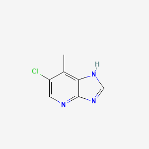molecular formula C7H6ClN3 B1419547 6-chloro-7-methyl-1H-imidazo[4,5-b]pyridine CAS No. 893566-44-4