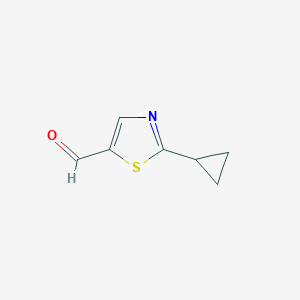 molecular formula C7H7NOS B1419549 2-Cyclopropylthiazole-5-carbaldehyde CAS No. 877385-86-9