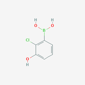 molecular formula C6H6BClO3 B1419554 (2-Chloro-3-hydroxyphenyl)boronic acid CAS No. 854778-29-3