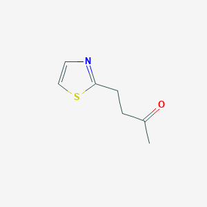molecular formula C7H9NOS B1419555 4-(1,3-噻唑-2-基)丁烷-2-酮 CAS No. 933740-86-4