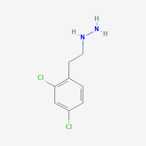 molecular formula C8H10Cl2N2 B1419561 1-(2,4-Dichlorophenethyl)hydrazine CAS No. 41074-45-7