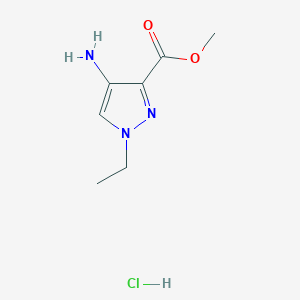 molecular formula C7H12ClN3O2 B1419563 4-氨基-1-乙基-1H-吡唑-3-甲酸甲酯盐酸盐 CAS No. 1185034-32-5