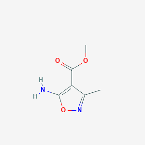 molecular formula C6H8N2O3 B1419565 Methyl 5-amino-3-methyl-1,2-oxazole-4-carboxylate CAS No. 23286-53-5