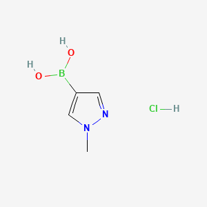 molecular formula C4H8BClN2O2 B1419566 (1-Methyl-1H-pyrazol-4-yl)boronic acid hydrochloride CAS No. 1026796-02-0