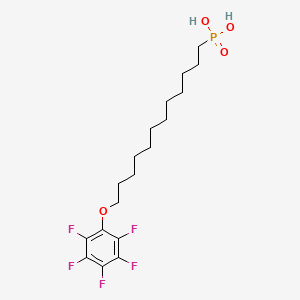 molecular formula C18H26F5O4P B1419568 12-Pentafluorophenoxydodecylphosphonic acid CAS No. 1049677-16-8