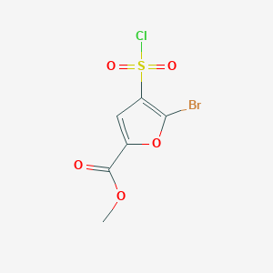 molecular formula C6H4BrClO5S B1419576 Methyl 5-bromo-4-(chlorosulfonyl)furan-2-carboxylate CAS No. 1210875-08-3