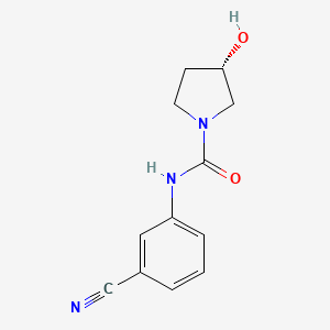 molecular formula C12H13N3O2 B14195771 (3S)-N-(3-cyanophenyl)-3-hydroxypyrrolidine-1-carboxamide CAS No. 918813-32-8