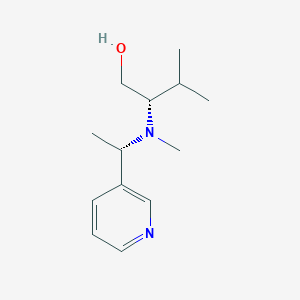 molecular formula C13H22N2O B14195790 (2S)-3-Methyl-2-{methyl[(1S)-1-(pyridin-3-yl)ethyl]amino}butan-1-ol CAS No. 918968-55-5
